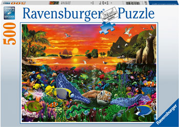 Completed my first 5000 piece puzzle! (Ravensburger Under the Sea
