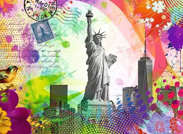 Ravensburger - New York Postcard 500 Piece Family Jigsaw Puzzle