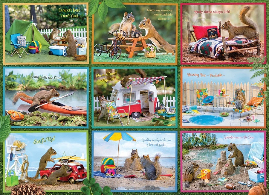 Cobble Hill - Squirrels On Vacation 1000 Piece Jigsaw Puzzle