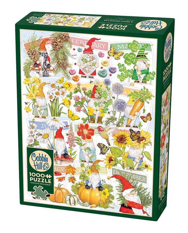 Cobble Hill - A Happy Gnome Life 1000 Piece Jigsaw Puzzle