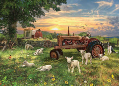 Cobble Hill - Field at Sunrise 1000 Piece Jigsaw Puzzle