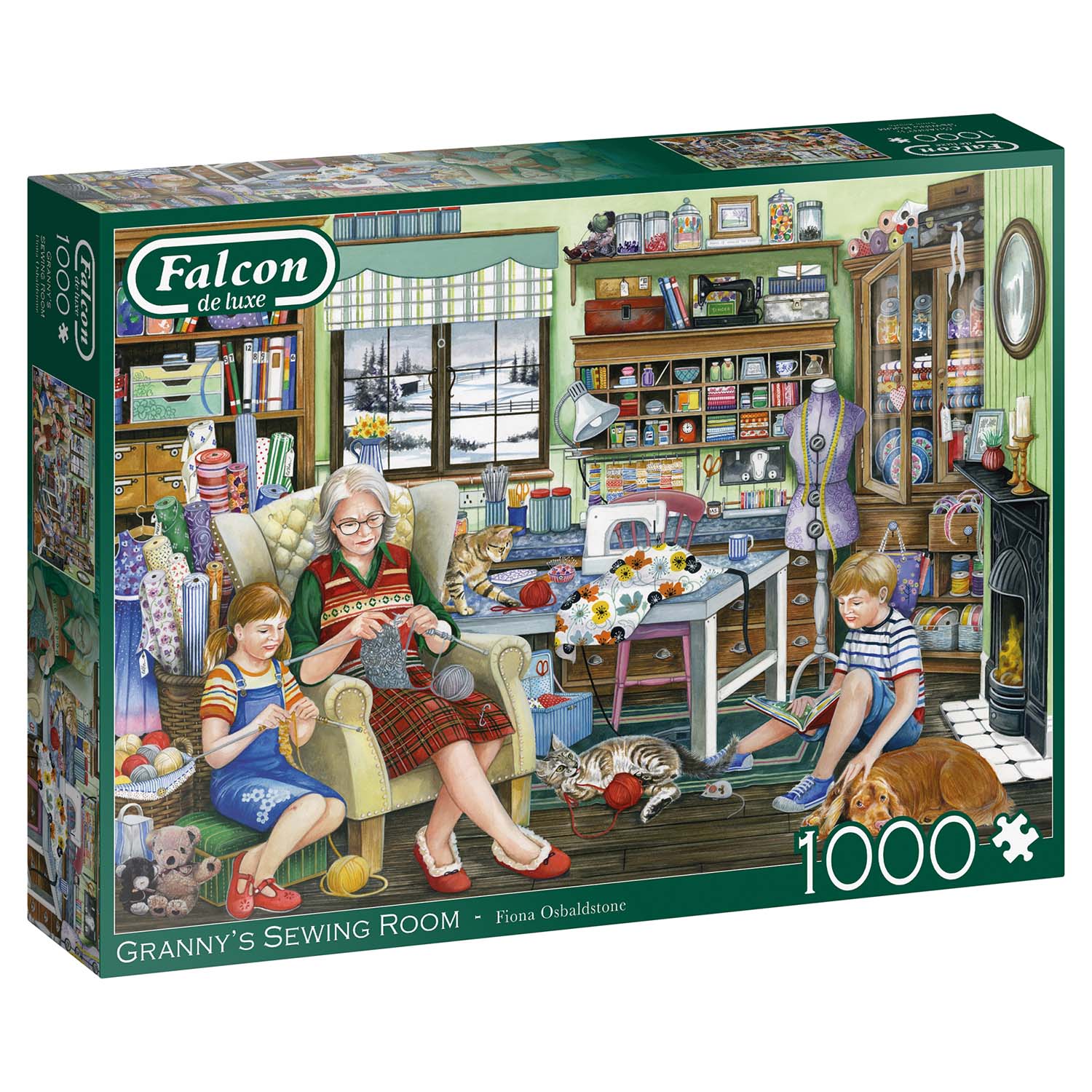 Falcon - Granny’s Sewing Room 1000 Piece Adult's Jigsaw Puzzle - DISC