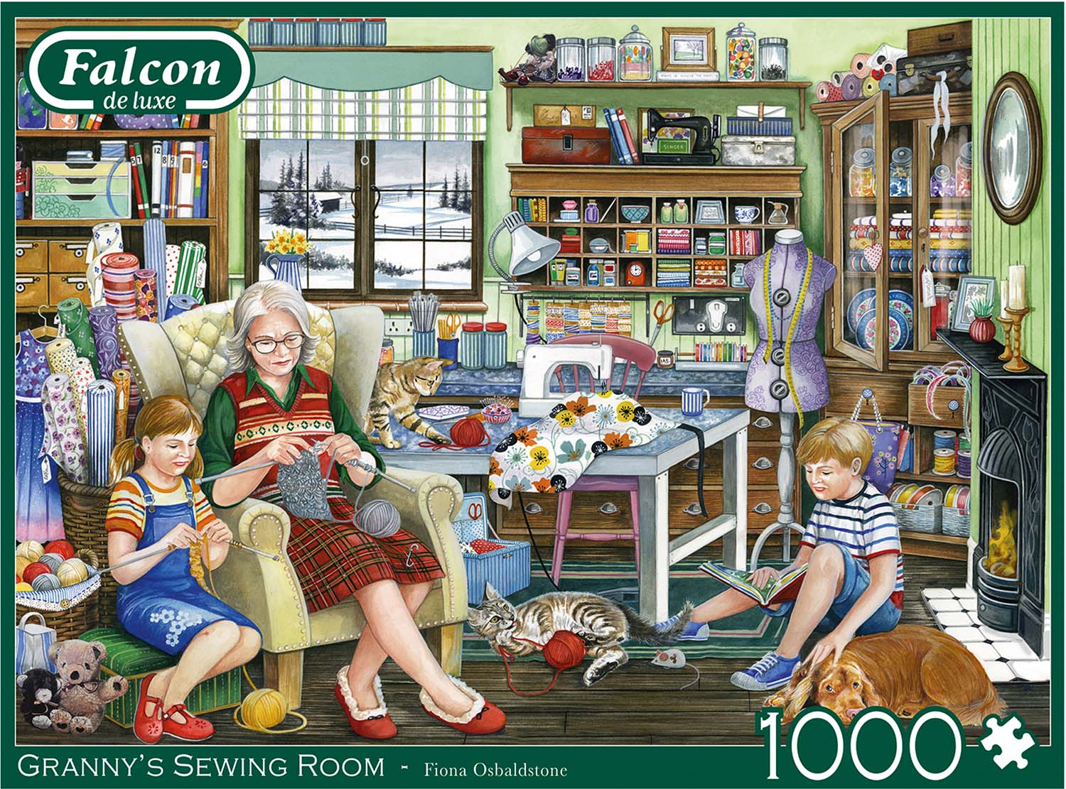 Falcon - Granny’s Sewing Room 1000 Piece Adult's Jigsaw Puzzle - DISC