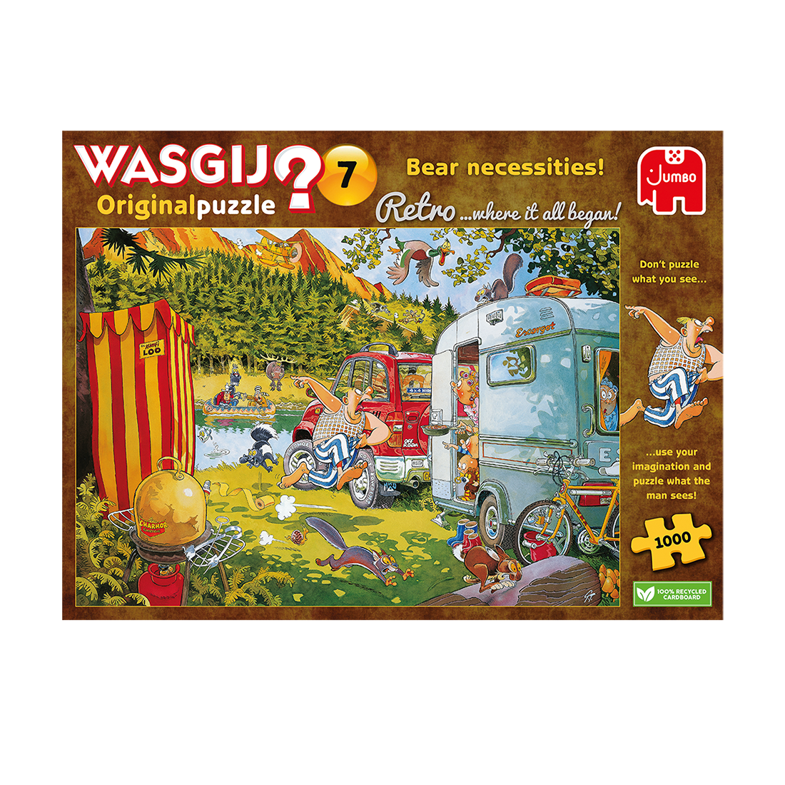 Jumbo - Wasgij? Retro Original #7 Bear Necessities! 1000 Piece Adult's Jigsaw Puzzle- DISC