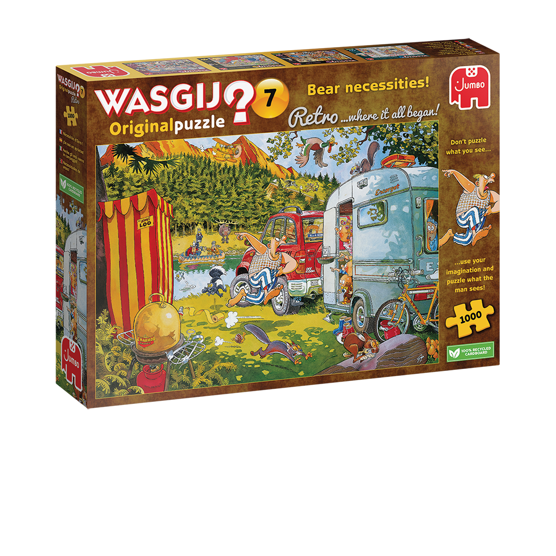 Jumbo - Wasgij? Retro Original #7 Bear Necessities! 1000 Piece Adult's Jigsaw Puzzle- DISC