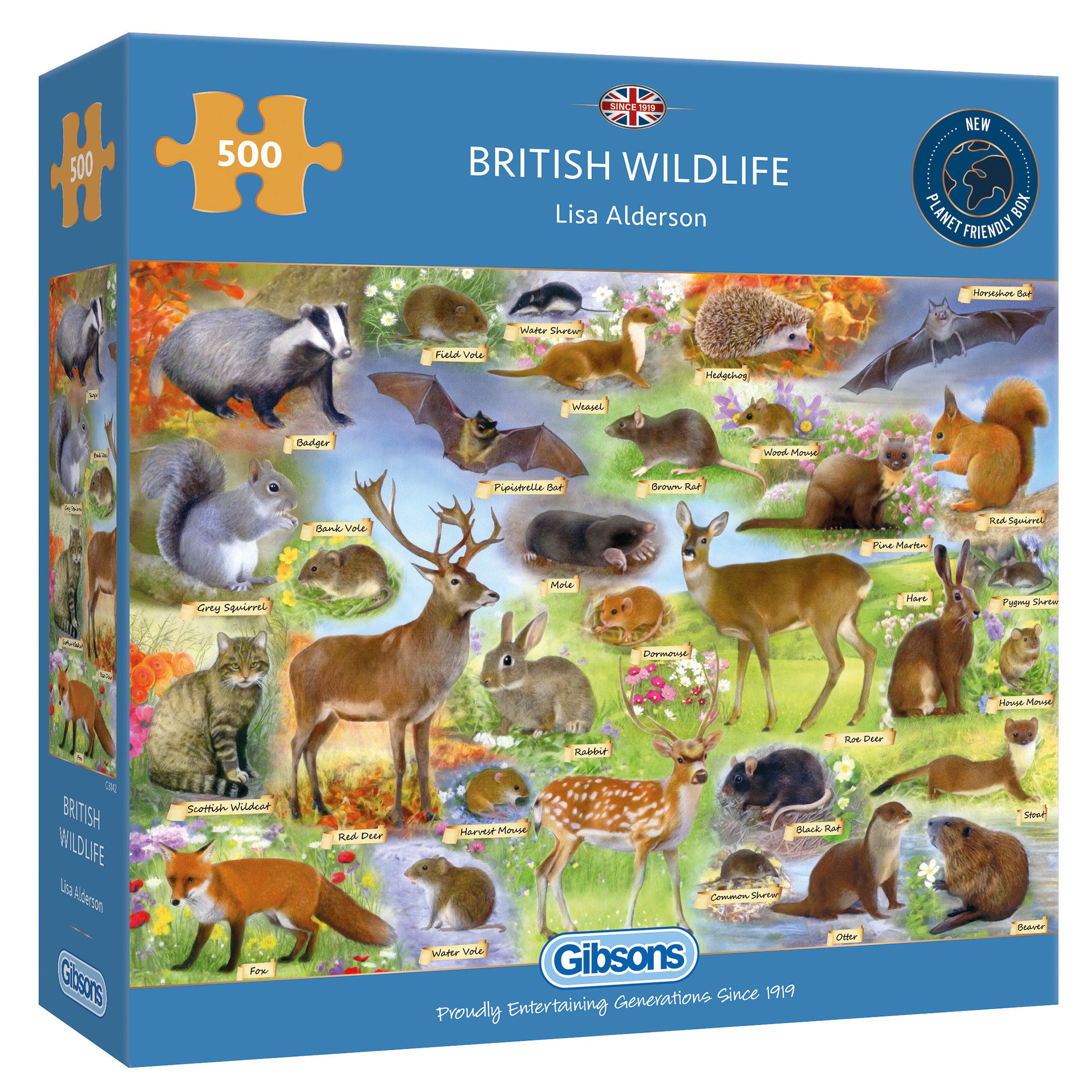 Gibsons - British Wildlife 500 Piece Jigsaw Puzzle