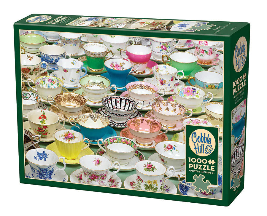 Cobble Hill - Tea Cups 1000 Piece Jigsaw Puzzle