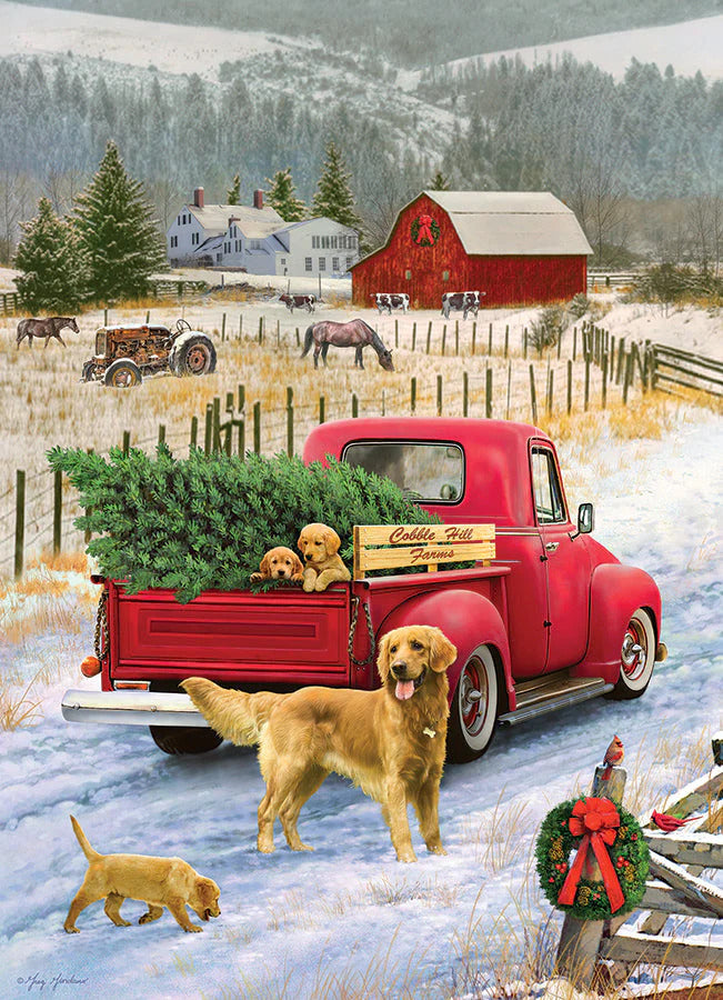 Cobble Hill - Christmas On The Farm 1000 Piece Jigsaw Puzzle