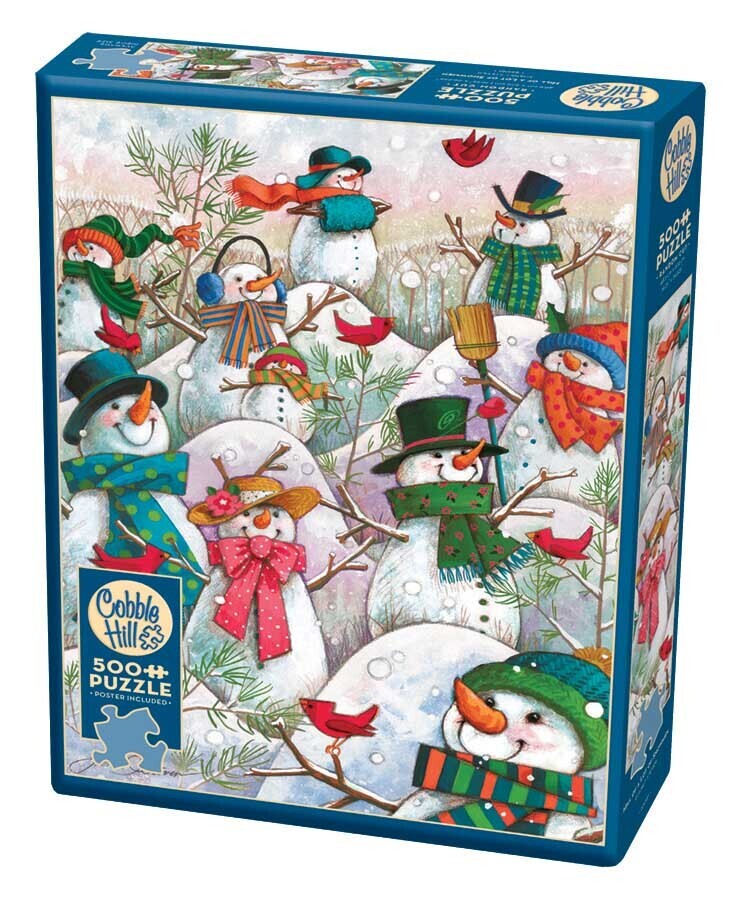 Cobble Hill - Hill of Snowmen 500 Piece Jigsaw Puzzle