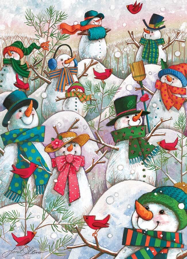 Cobble Hill - Hill of Snowmen 500 Piece Jigsaw Puzzle