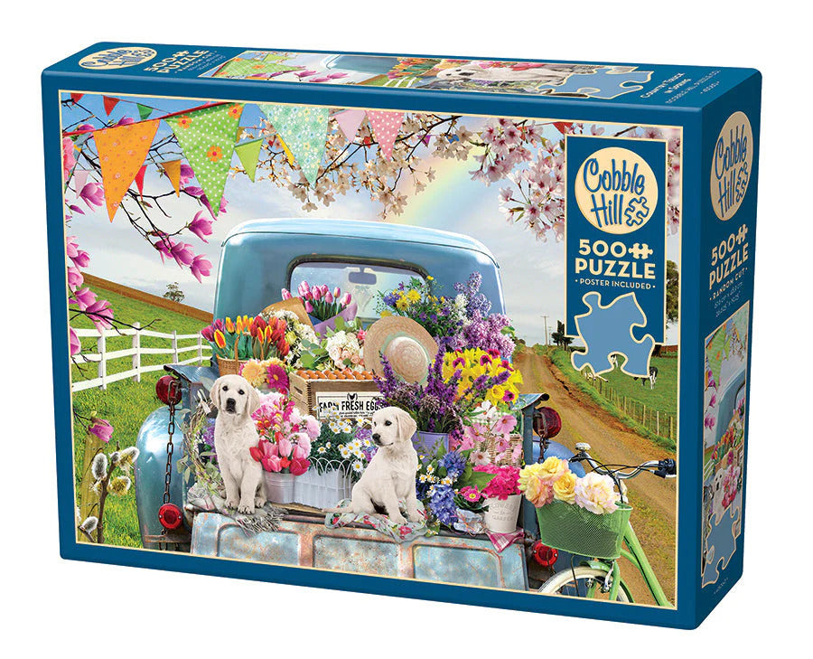 Cobble Hill - Country Truck In Spring 500 Piece Jigsaw Puzzle