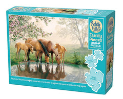 Cobble Hill - Horses Family 350 Piece Jigsaw Puzzle