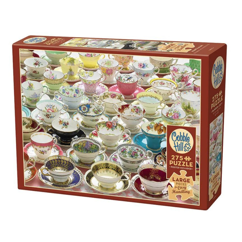 Cobble Hill - More Teacups 275 Extra Large Pieces Jigsaw Puzzle