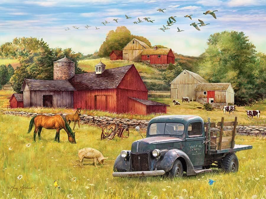 Cobble Hill - Summer Afternoon on The Farm 275 Large Piece Jigsaw Puzzle