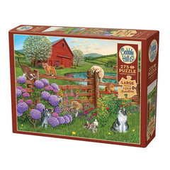 Cobble Hill - Farm Cats 275 Extra Large Pieces Jigsaw Puzzle