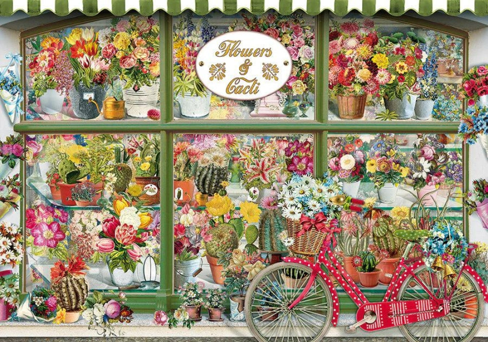 Cobble Hill - Flowers & Cacti Shop 275 Extra Large Pieces Jigsaw Puzzle