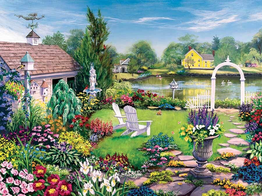 Cobble Hill - By the Pond 275 Large Piece Jigsaw Puzzle