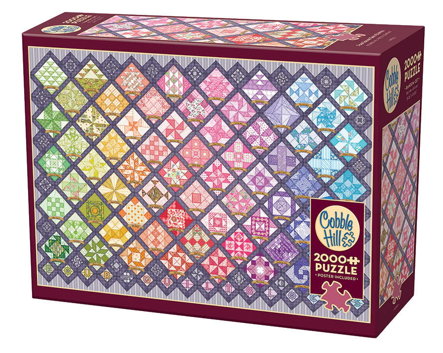 Cobble Hill - Four Square Quilt Blocks 2000 Piece Jigsaw Puzzle