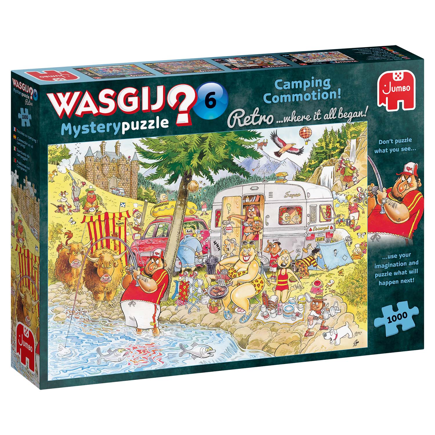 Jumbo - Wasgij? Retro Mystery #6 Camping Commotion! 1000 Piece Adult's Jigsaw Puzzle