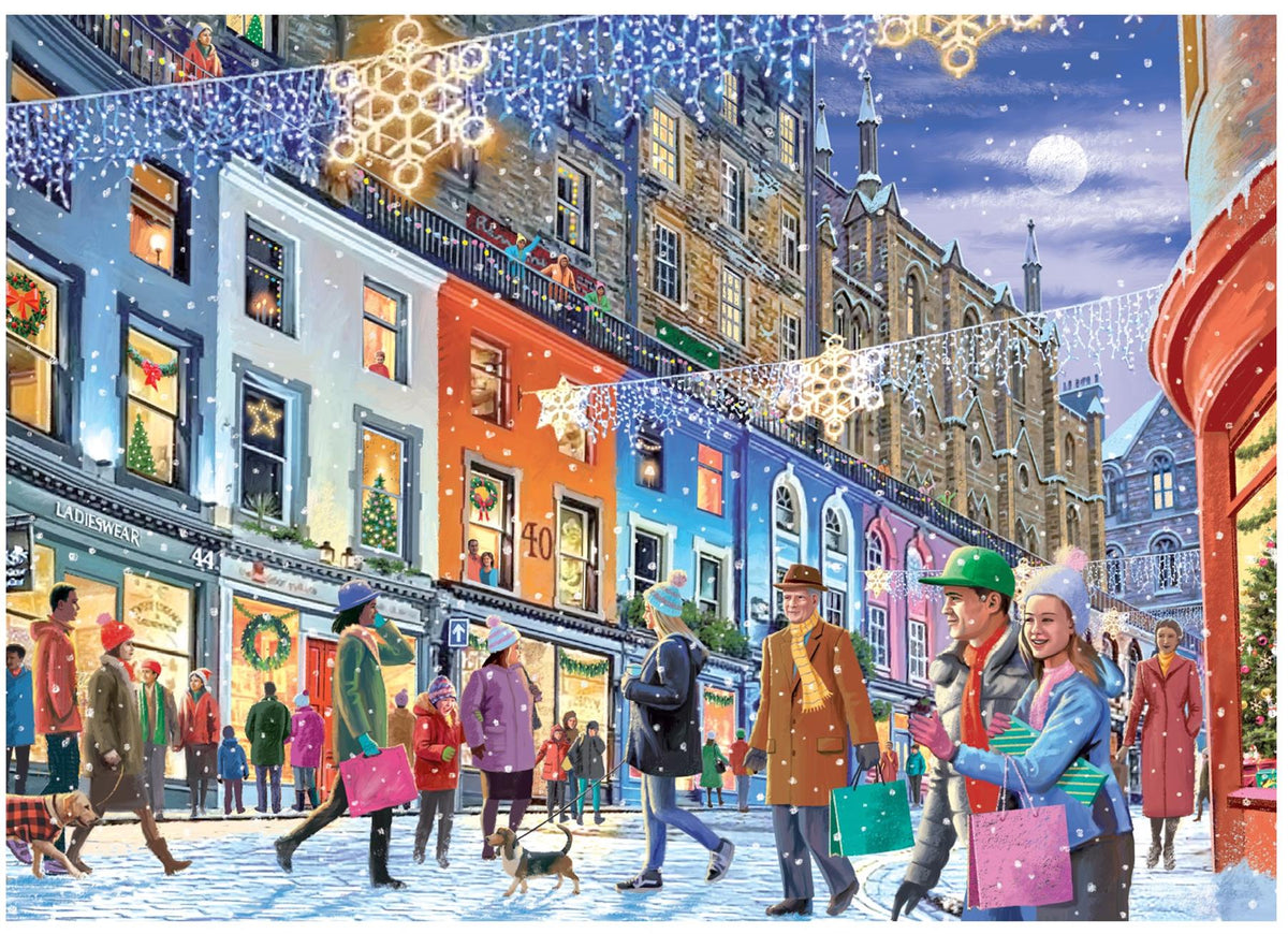 Falcon - Christmas in Edinburgh 1000 Piece Adult's Jigsaw Puzzle