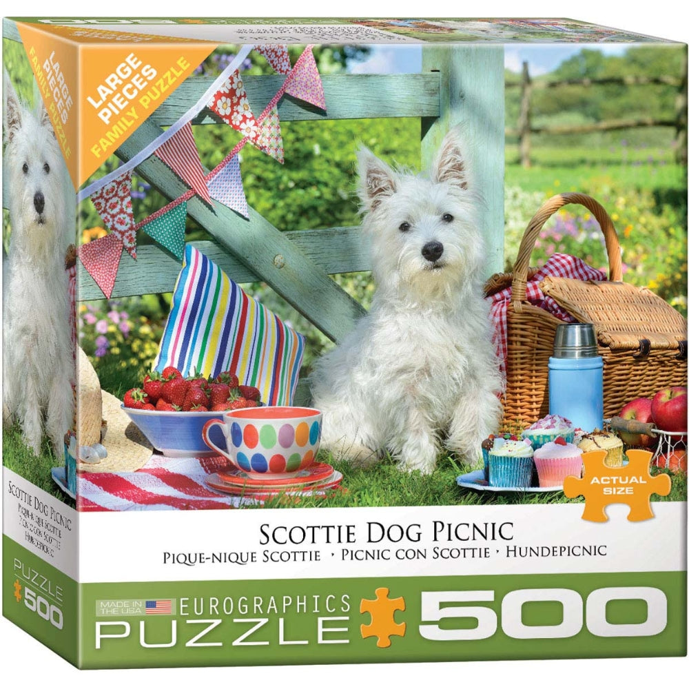 Eurographics - Scottie Dog Picnic 500 Piece Extra Large Jigsaw Puzzle