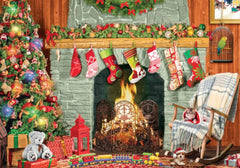 Eurographics - Christmas By Fireplace 500 Piece Extra Large Jigsaw Puzzle