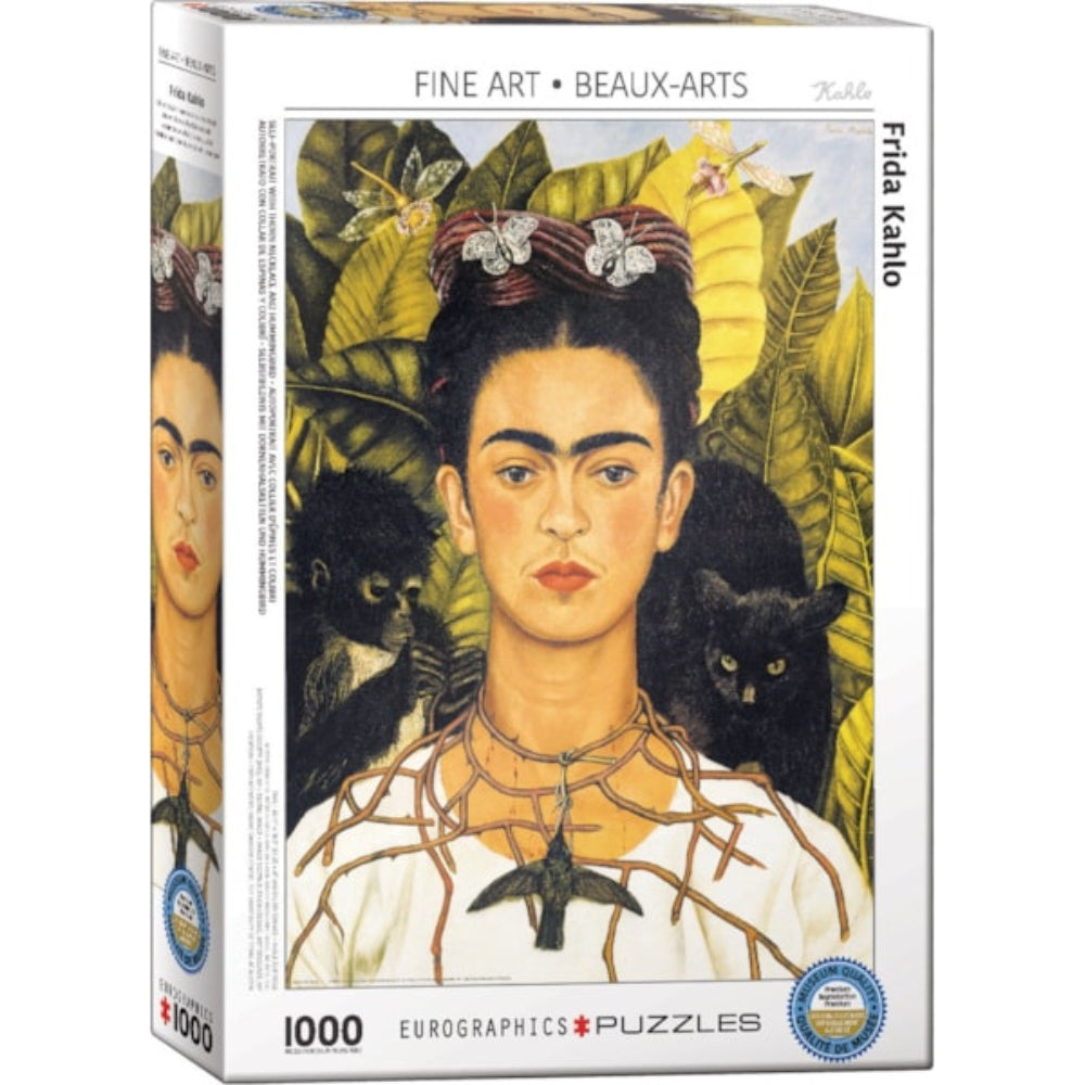 Eurographics - Kahlo, Self-Portrait with Hummingbird 1000 Piece Jigsaw Puzzle