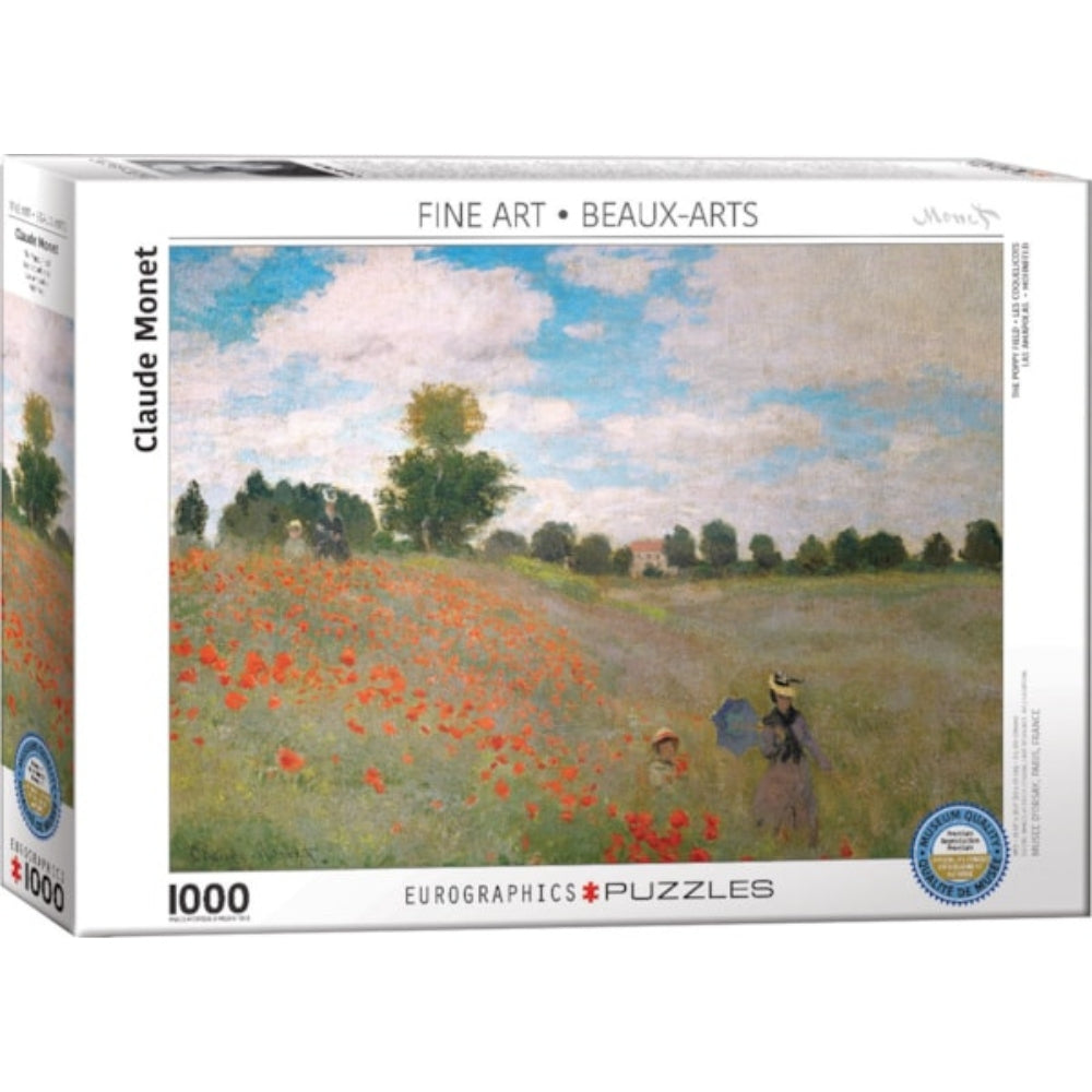 Eurographics - Monet, Poppy Field 1000 Piece Jigsaw Puzzle