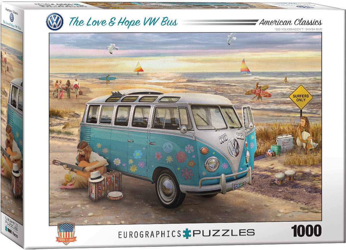 Eurographics - The Love & Hope VW Bus 1000 Piece Jigsaw Puzzle