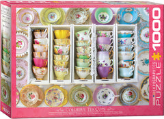 Eurographics - Colourful Tea Cups 1000 Piece Jigsaw Puzzle