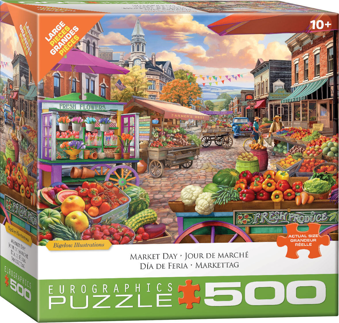 Eurographics - Main Street Market Large 500 Piece Jigsaw Puzzle