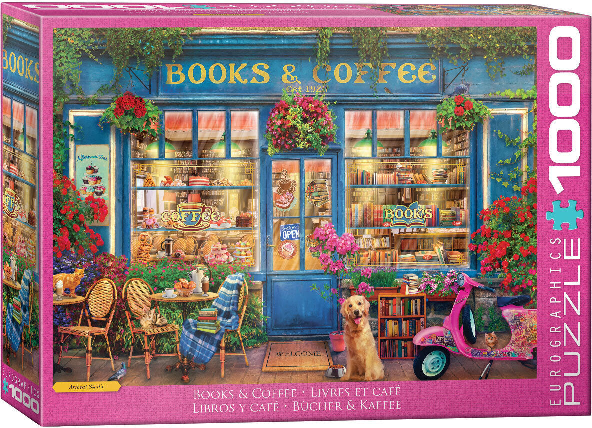 Eurographics - Books & Coffee 1000 Piece Jigsaw Puzzle