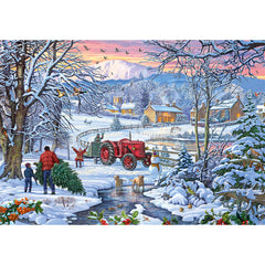 Gibsons -  Bringing Home the Tree Extra Large 100 Piece Jigsaw Puzzle