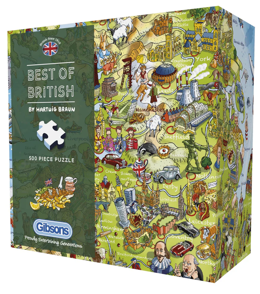 Gibsons - Best of British Puzzle 500 Piece Jigsaw Puzzle