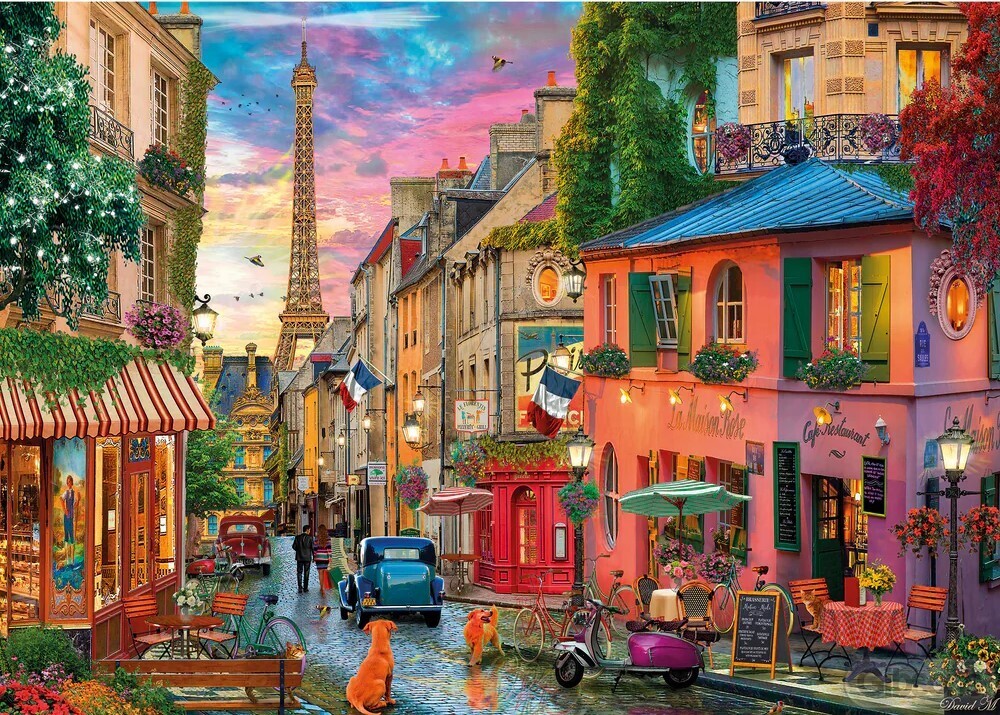 Gibsons - Sunset Over Paris 1000 Piece Jigsaw Puzzle