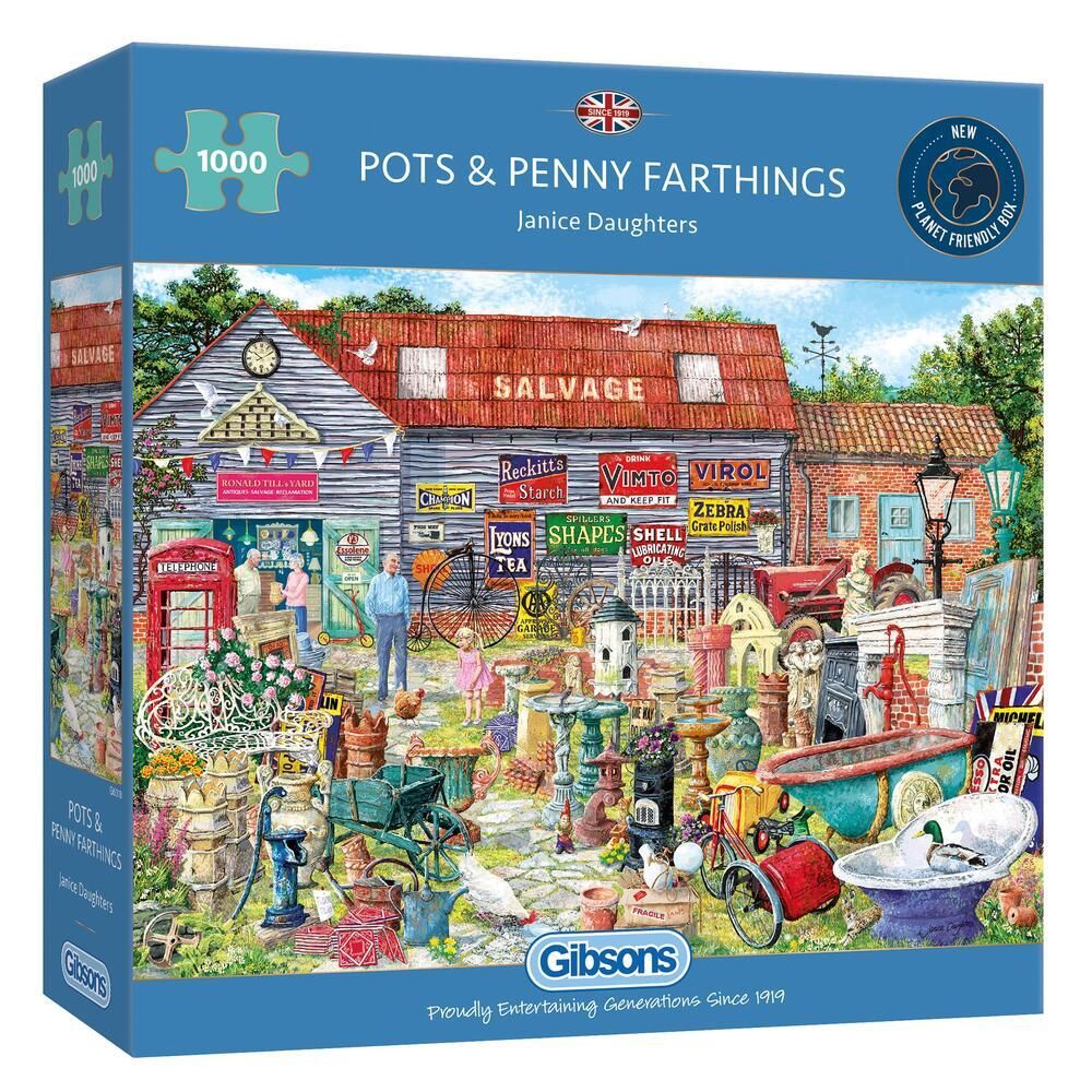 Gibsons - Pots & Penny Farthings 1000 Piece Puzzle