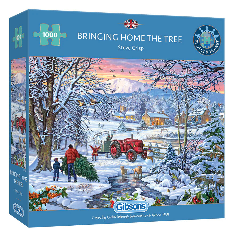 Gibsons- Bringing Home The Tree 1000 Piece Puzzle