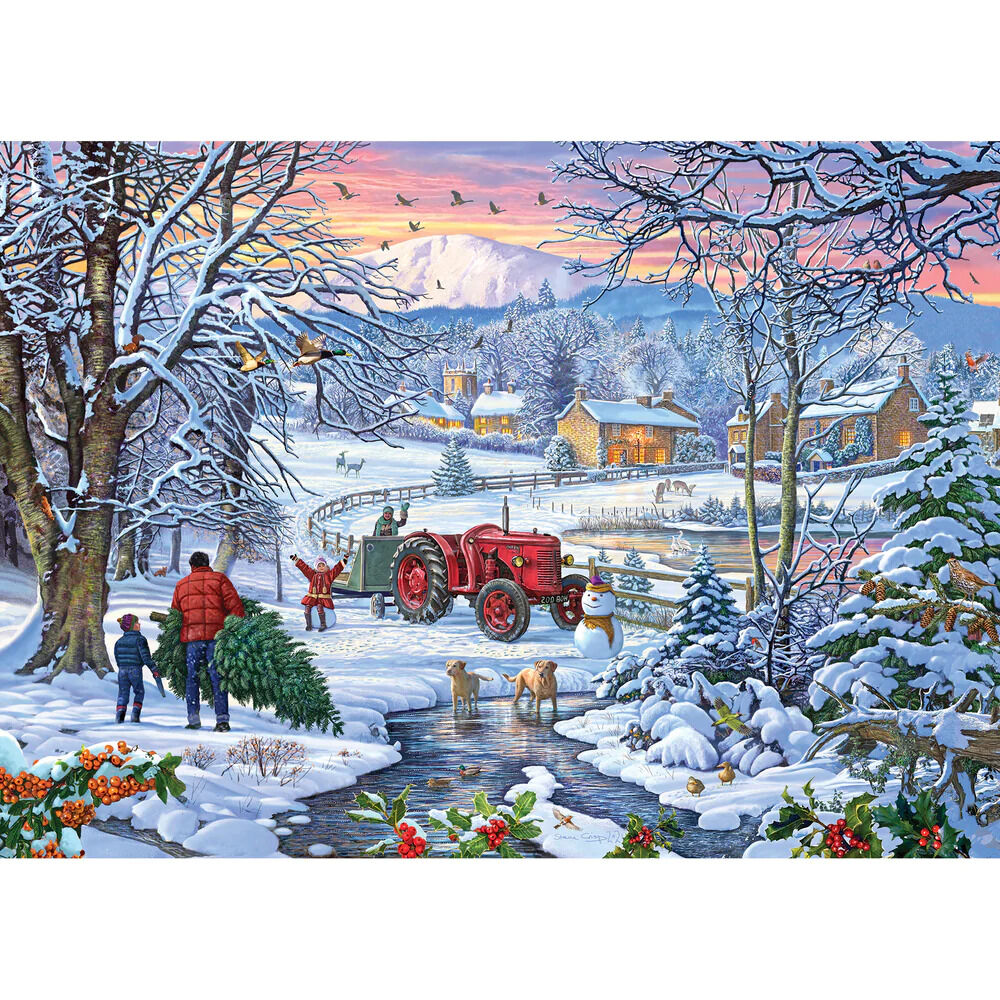 Gibsons- Bringing Home The Tree 1000 Piece Puzzle