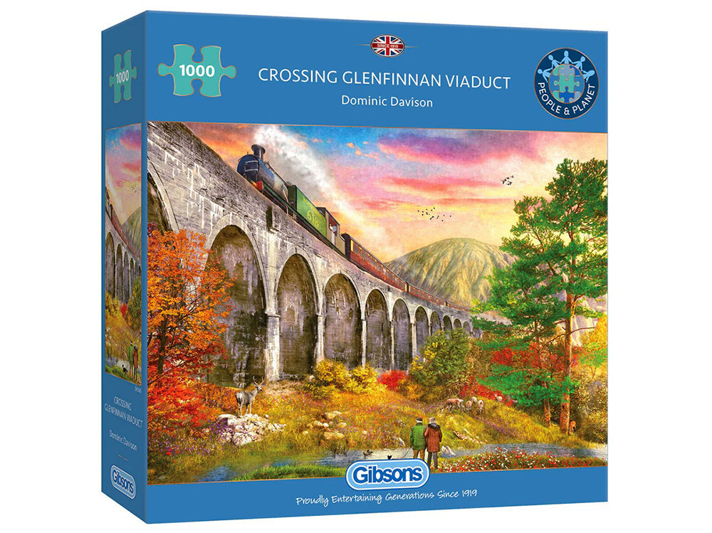 Gibsons - Crossing Glenfinnan Viaduct 1000 Piece Jigsaw Puzzle