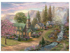 Gibsons - Kinkade: Sunday Morning Chapel 1000 Piece Jigsaw Puzzle