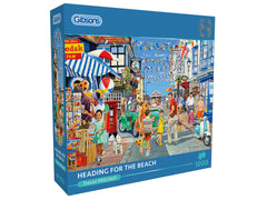 Gibsons - Heading For The Beach 1000 Piece Jigsaw Puzzle