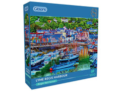 Gibsons - Lyme Regis Harbour 1000 Piece Jigsaw Puzzle