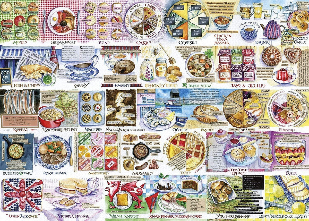 Gibsons - Pork Pies & Puddings 1000 Piece Jigsaw Puzzle