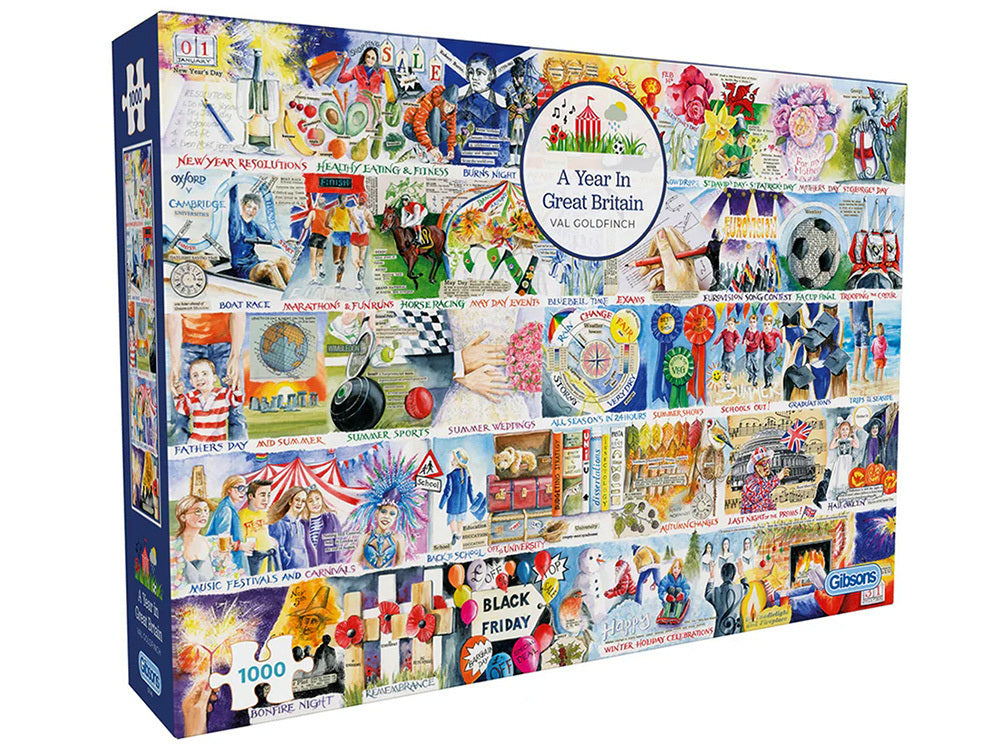 Gibsons - A Year In Great Britain 1000 Piece Jigsaw Puzzle