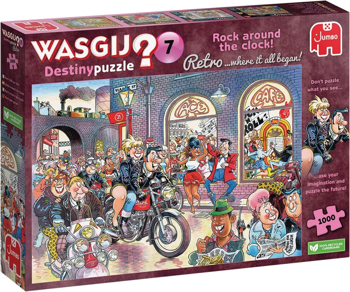 Jumbo - WASGIJ? Retro Destiny 7 Rock Around the Clock 1000 Piece Adult's Jigsaw Puzzle