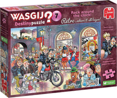 Jumbo - WASGIJ? Retro Destiny 7 Rock Around the Clock 1000 Piece Adult's Jigsaw Puzzle