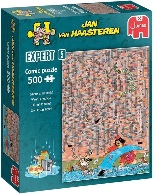 Jumbo -  Jan Van Haasteren Expert Where's The Leak? 500 Piece Adult's Jigsaw Puzzle