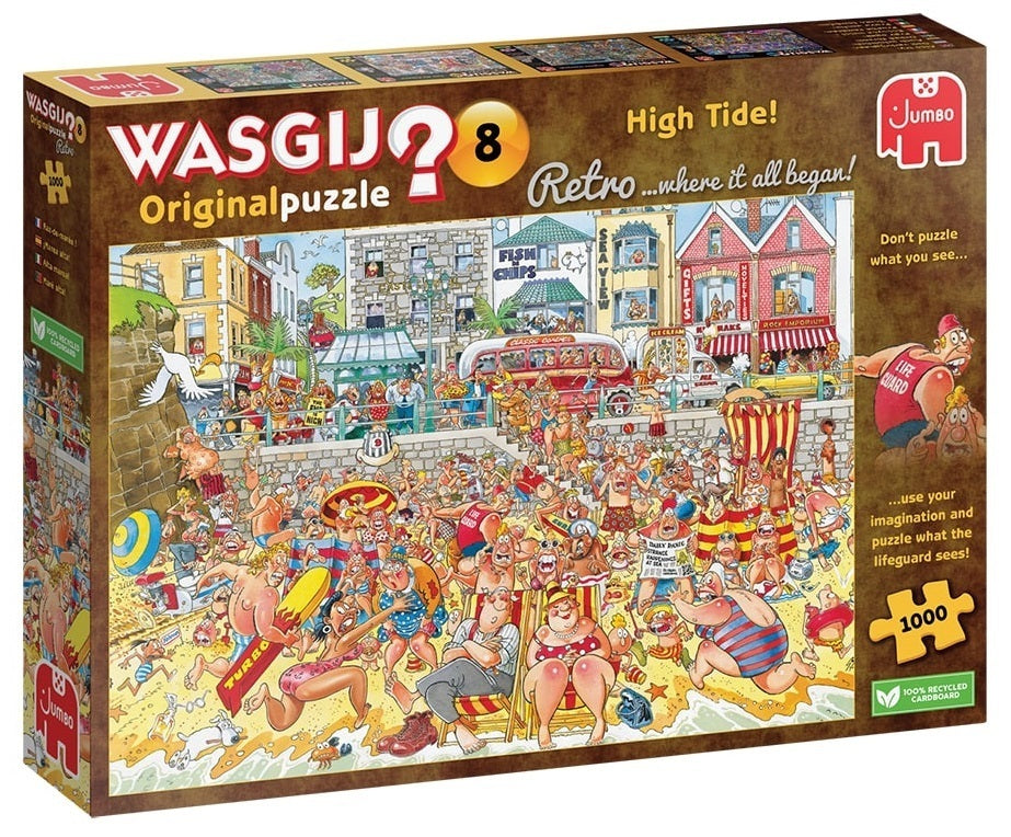 Jumbo - JWASGIJ? Retro Original 8 High Tide! 1000 Piece Adult's Jigsaw Puzzle