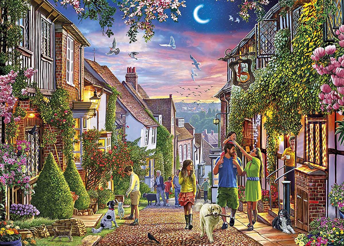 Gibsons - Mermaid Street, Rye 1000 Piece Jigsaw Puzzle