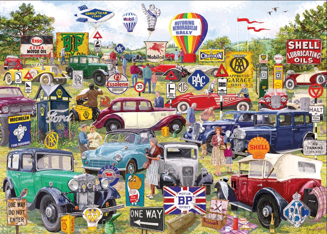 Gibsons - Motoring Memorabilia 1000 Piece Jigsaw Puzzle